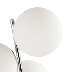 Lámpara de mesa bola cristal triple 