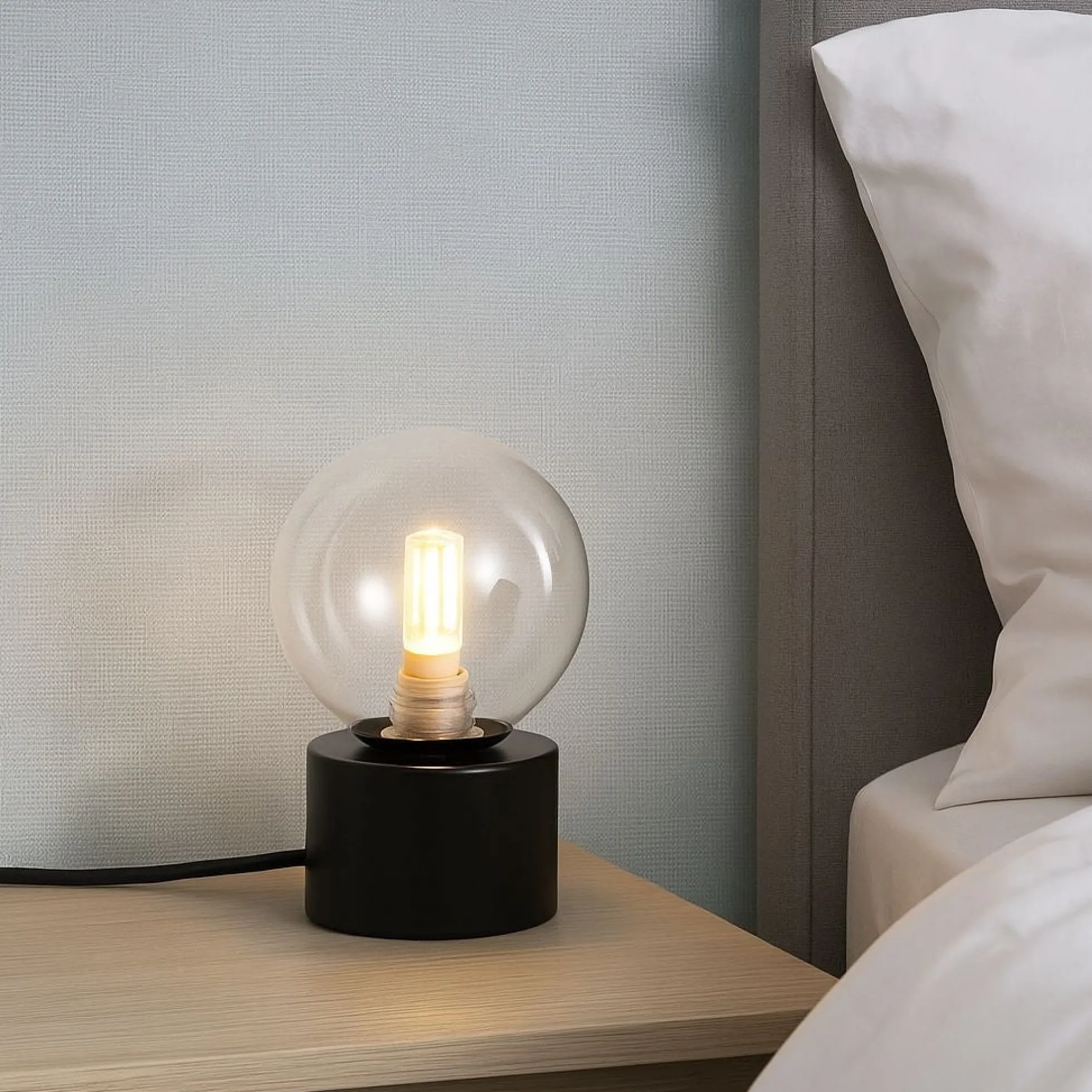 Lámpara de mesa con esfera de cristal "BASS" - G9