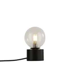 Lámpara de mesa con esfera de cristal