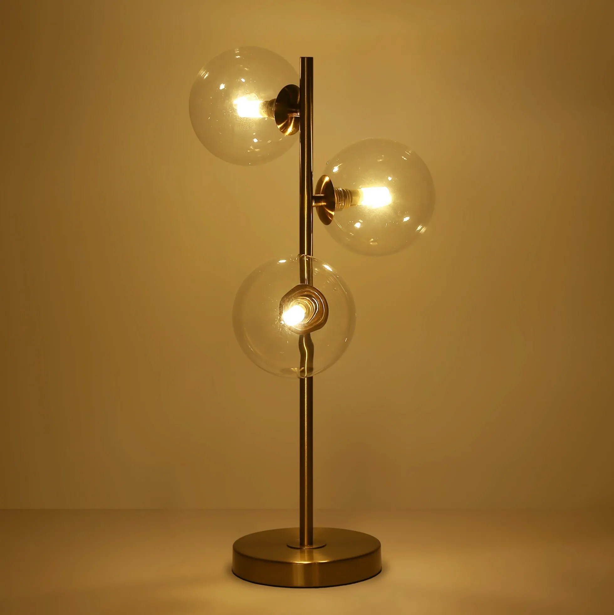 Lámpara de mesa con esferas de cristal "COMI" - 3 x G9