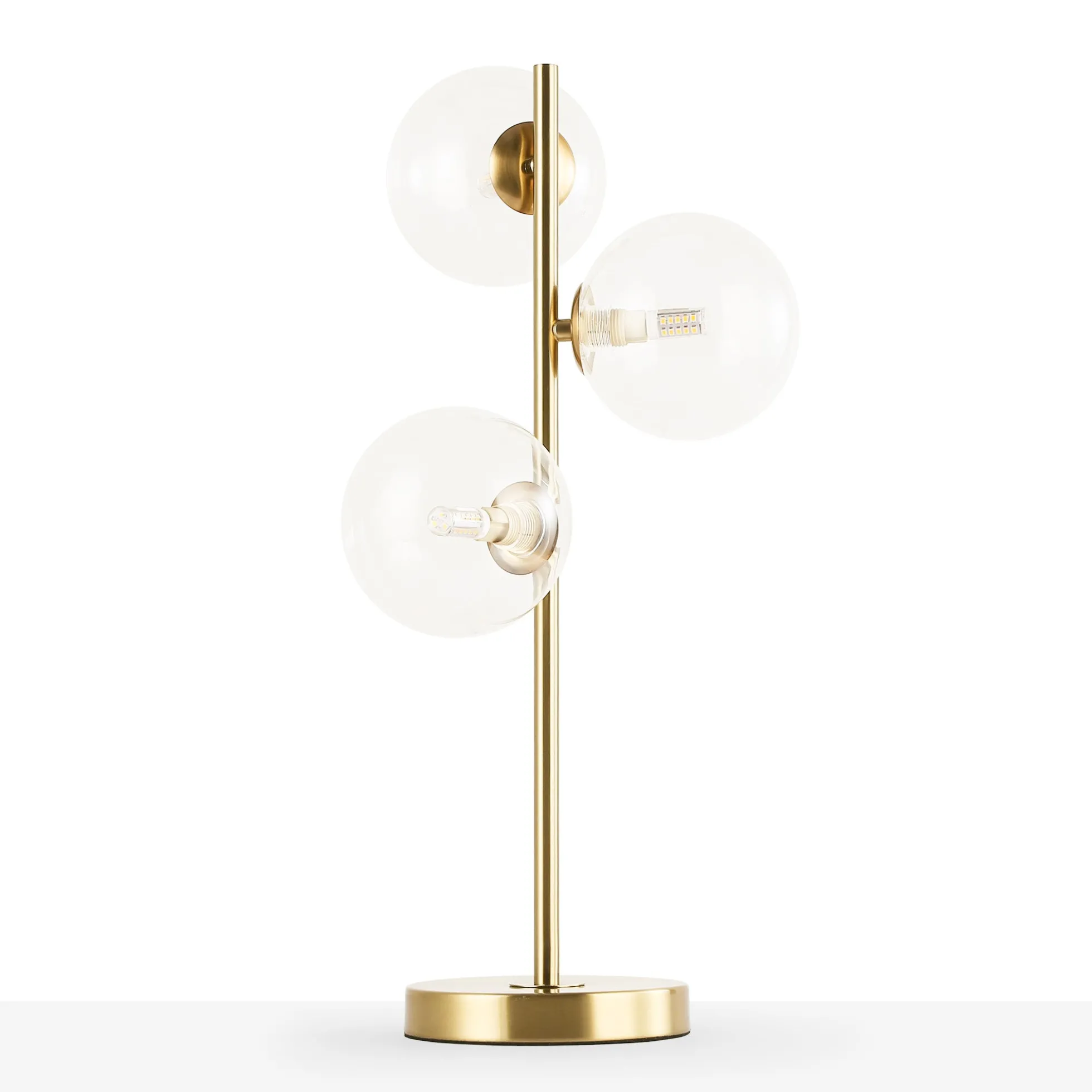 Lámpara de mesa con esferas de cristal "COMI" - 3 x G9