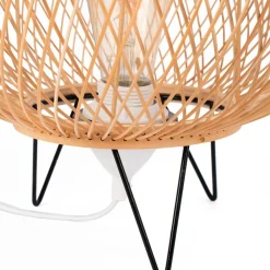 Lámpara de mesa de bambú