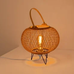 Lámpara de mesa de bambú
