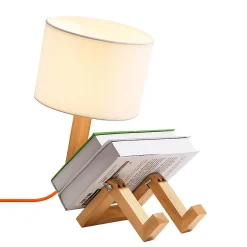 Lámpara de mesa de madera articulada 
