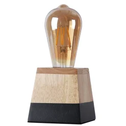 Lámpara de mesa de madera 