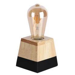 Lámpara de mesa de madera 