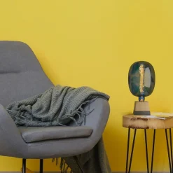 Lámpara de mesa de madera 