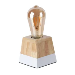Lámpara de mesa de madera 