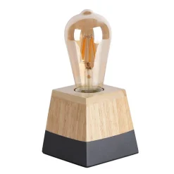 Lámpara de mesa de madera 