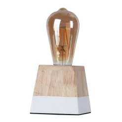 Lámpara de mesa de madera 