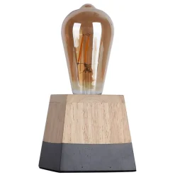 Lámpara de mesa de madera 