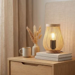 Lámpara de mesa de madera "Oca" - E27