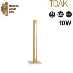 Lámpara de mesa de madera "TOAK" 10W dimable