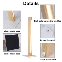 Lámpara de mesa de madera