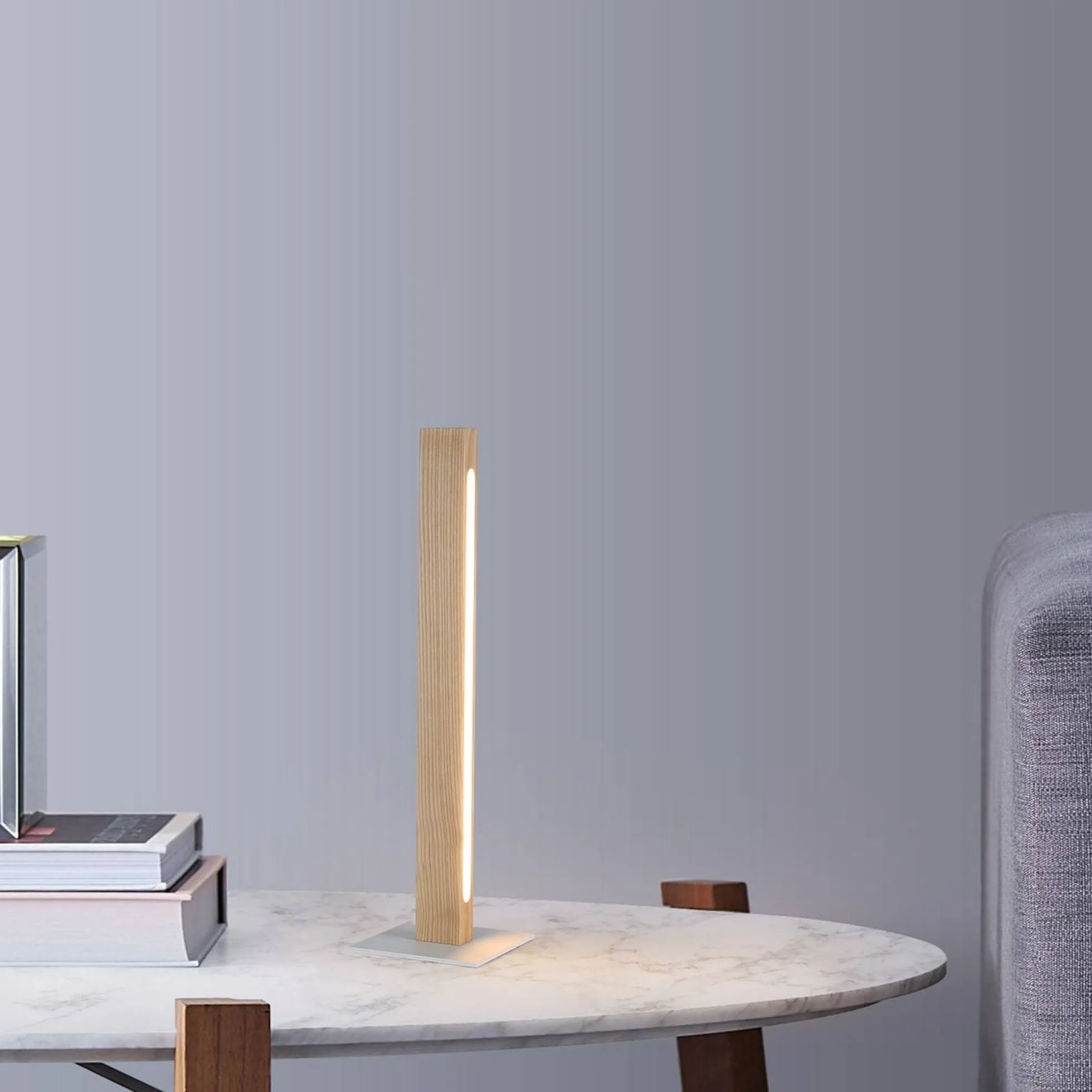 Lámpara de mesa de madera "TOAK" 10W dimable