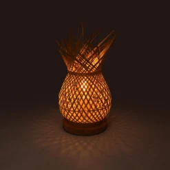 Lámpara de mesa de mimbre "VIMET"