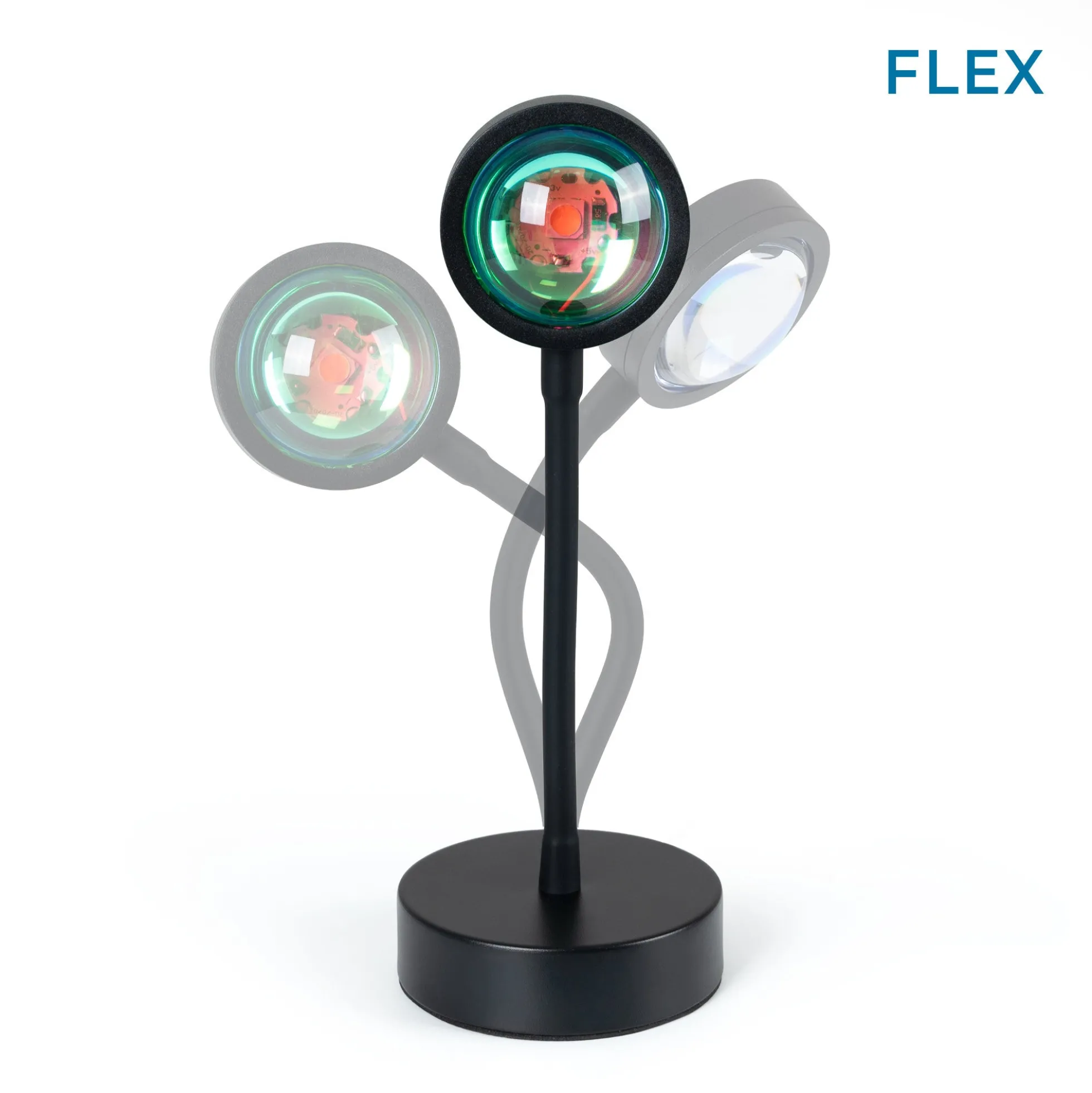 Lámpara de mesa "FLAC" 5W - Efecto atardecer - Sunset Lamp - FLEX