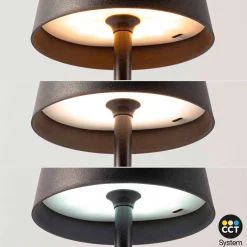 Lámpara de mesa LED CCT portátil - Táctil - Ø100 mm