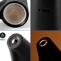 Lámpara de mesa LED portátil - Táctil - 3000K