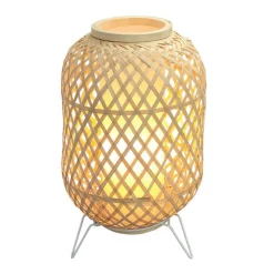 Lámpara de mesa mimbre