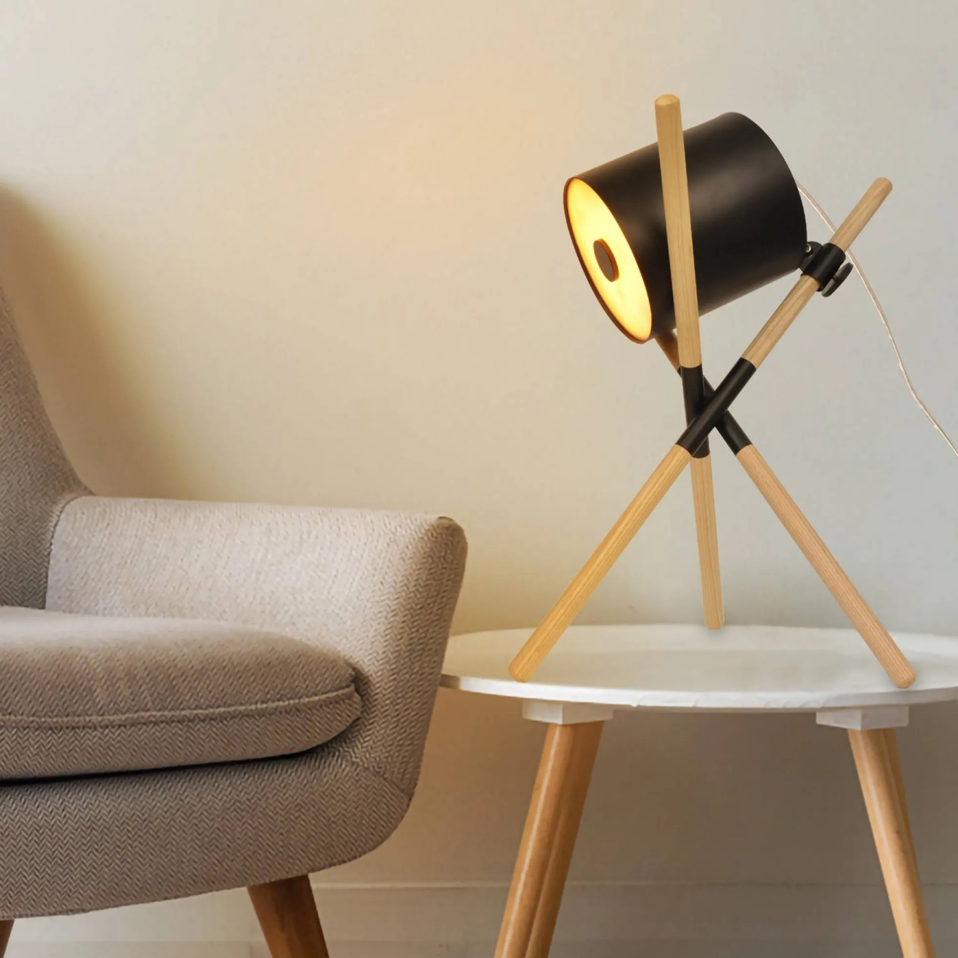 Lámpara de mesa nórdica de trípode "FOCUS" - 3 x E27 / G45