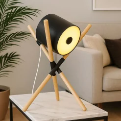 Lámpara de mesa nórdica de trípode