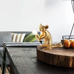 Lámpara de mesa ratón de resina 