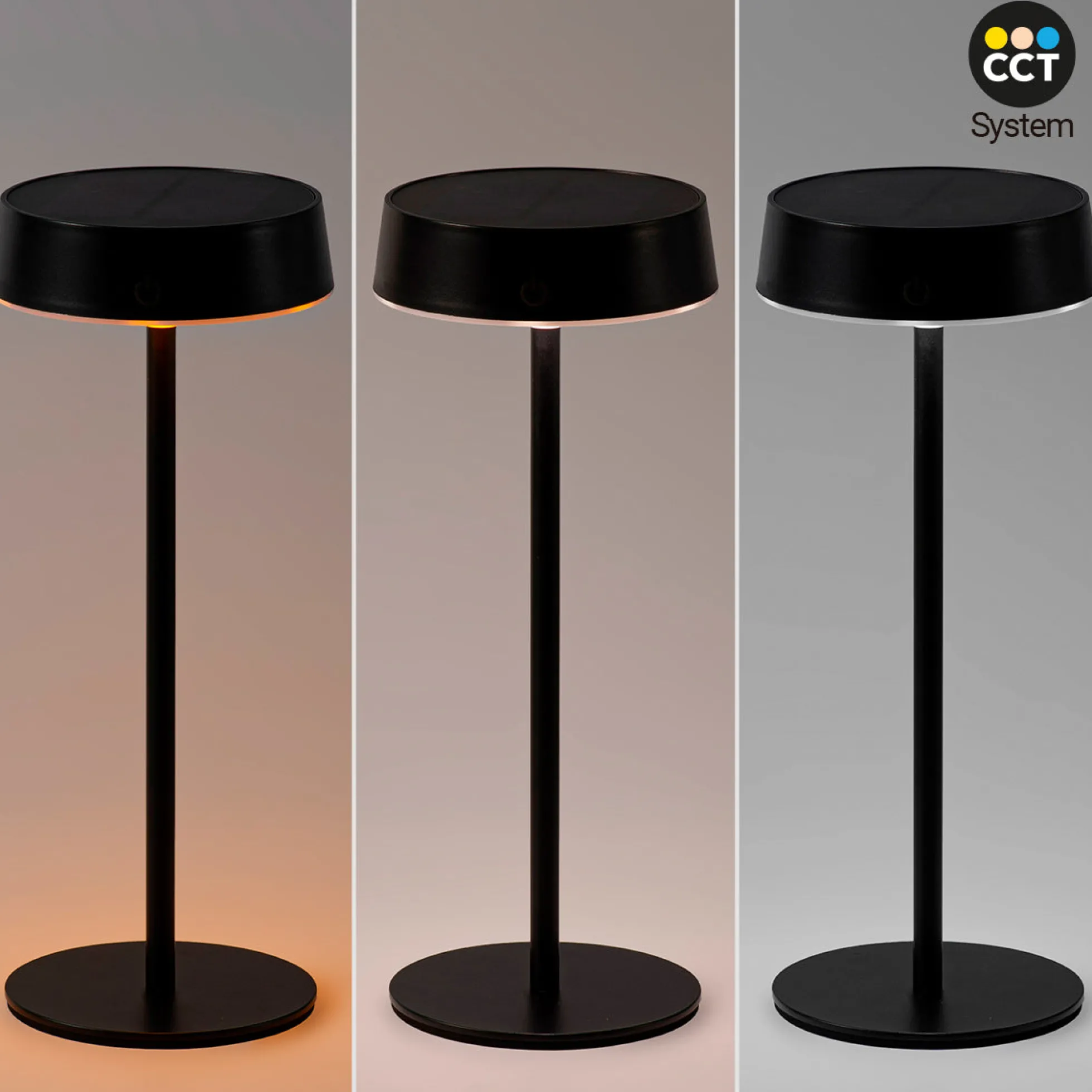 Lámpara de mesa solar LED CCT - Táctil - Recargable - Portátil