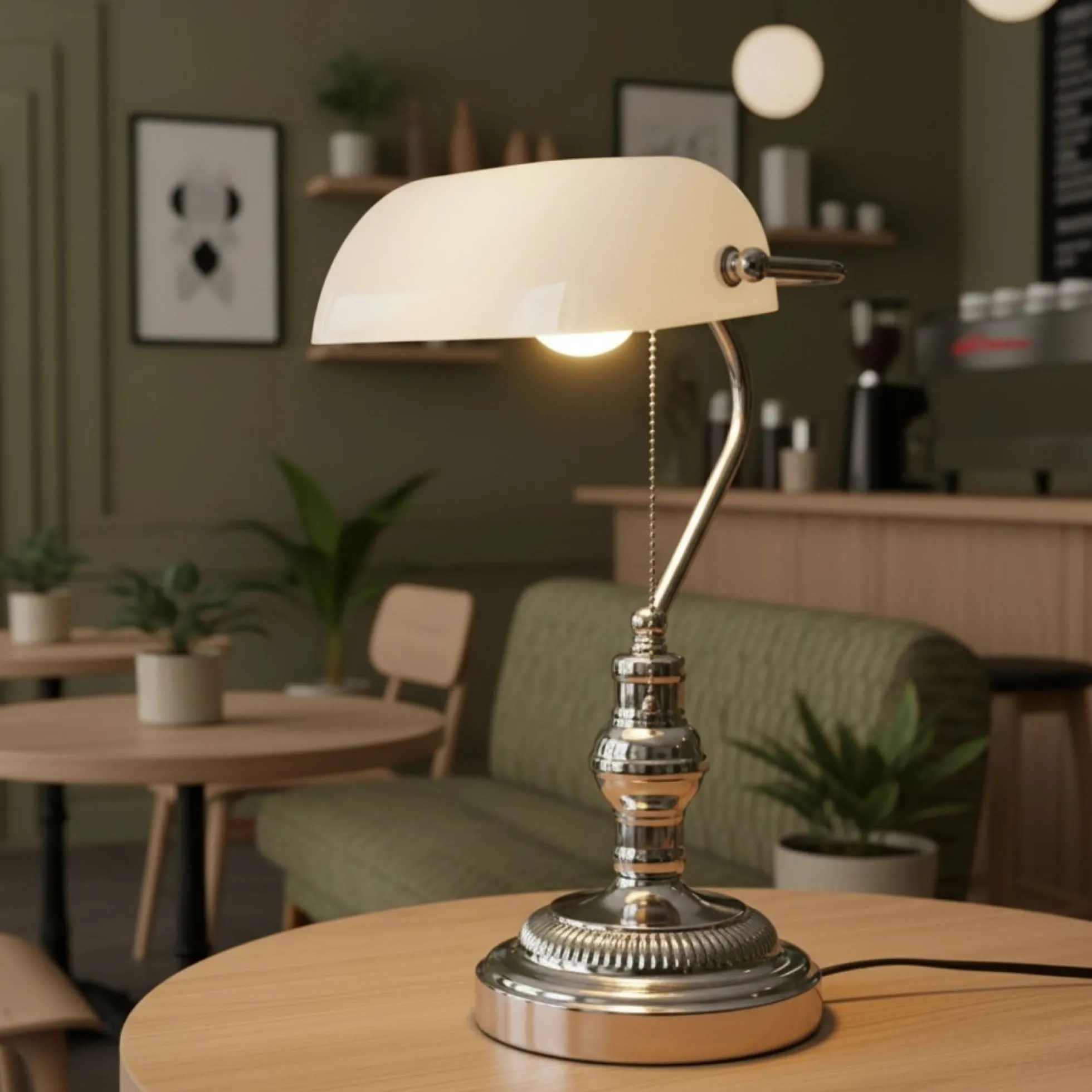 Lámpara de mesa vintage "BANQUERO" - E27