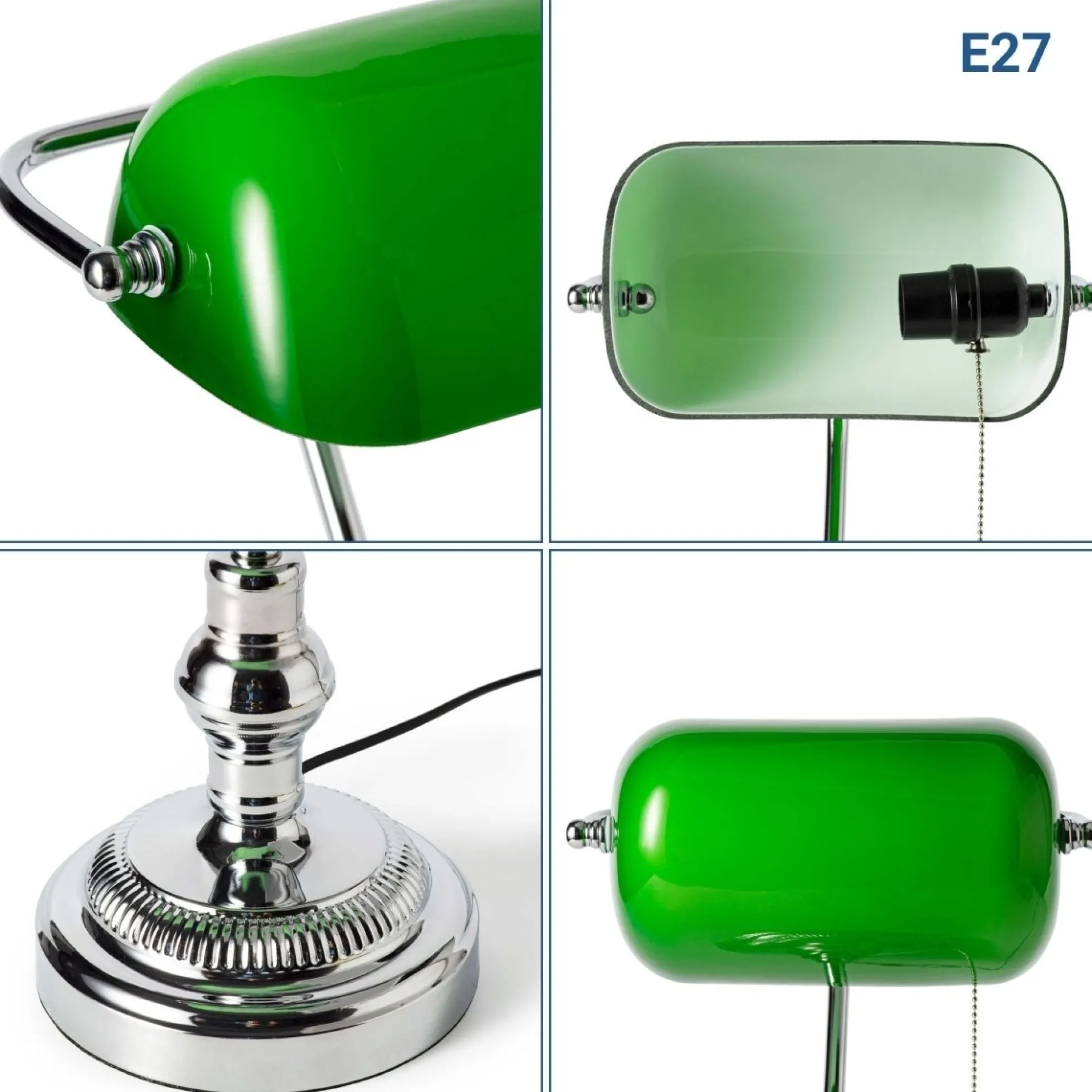 Lámpara de mesa vintage "BANQUERO" - E27