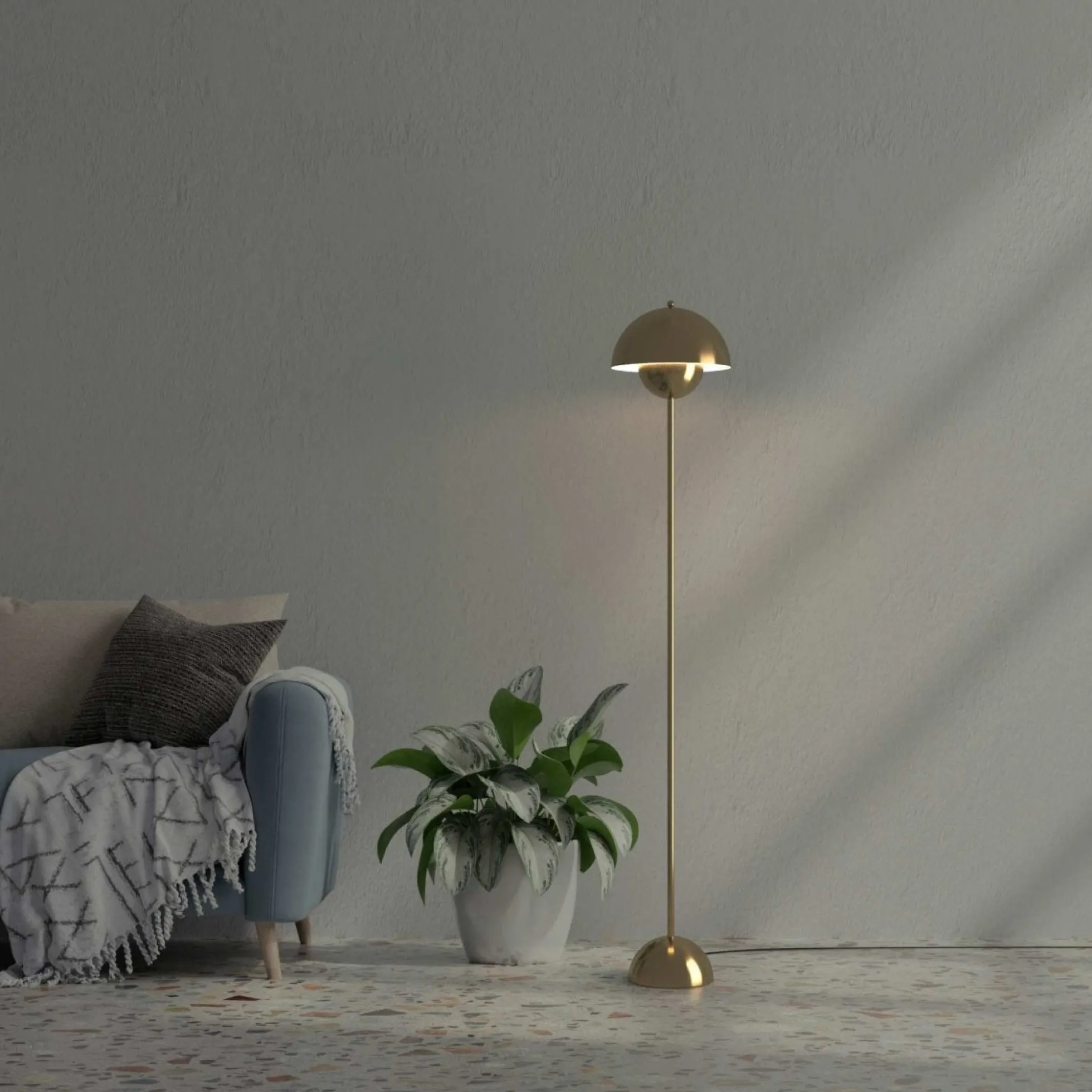 Lámpara de pie diseño vintage "Mia" - E27