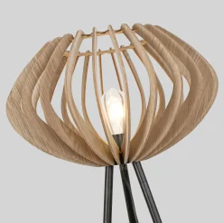 Lámpara de pie madera 