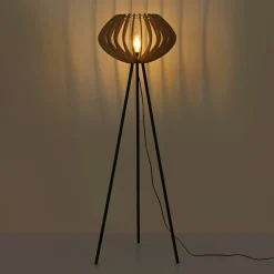 Lámpara de pie madera 