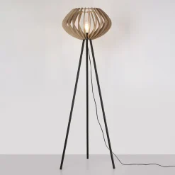 Lámpara de pie madera 