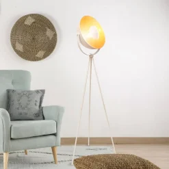 Lámpara de pie vintage con trípode 