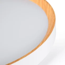 Lámpara de techo LED CCT tipo plafón - 36W - Efecto madera - Ø50cm