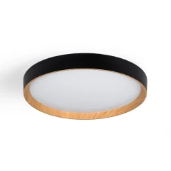 Lámpara de techo LED CCT tipo plafón - 36W - Efecto madera - Ø50cm