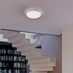 Lámpara de techo LED CCT tipo plafón - 36W - Efecto madera - Ø50cm