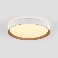 Lámpara de techo LED CCT tipo plafón - 36W - Efecto madera - Ø50cm