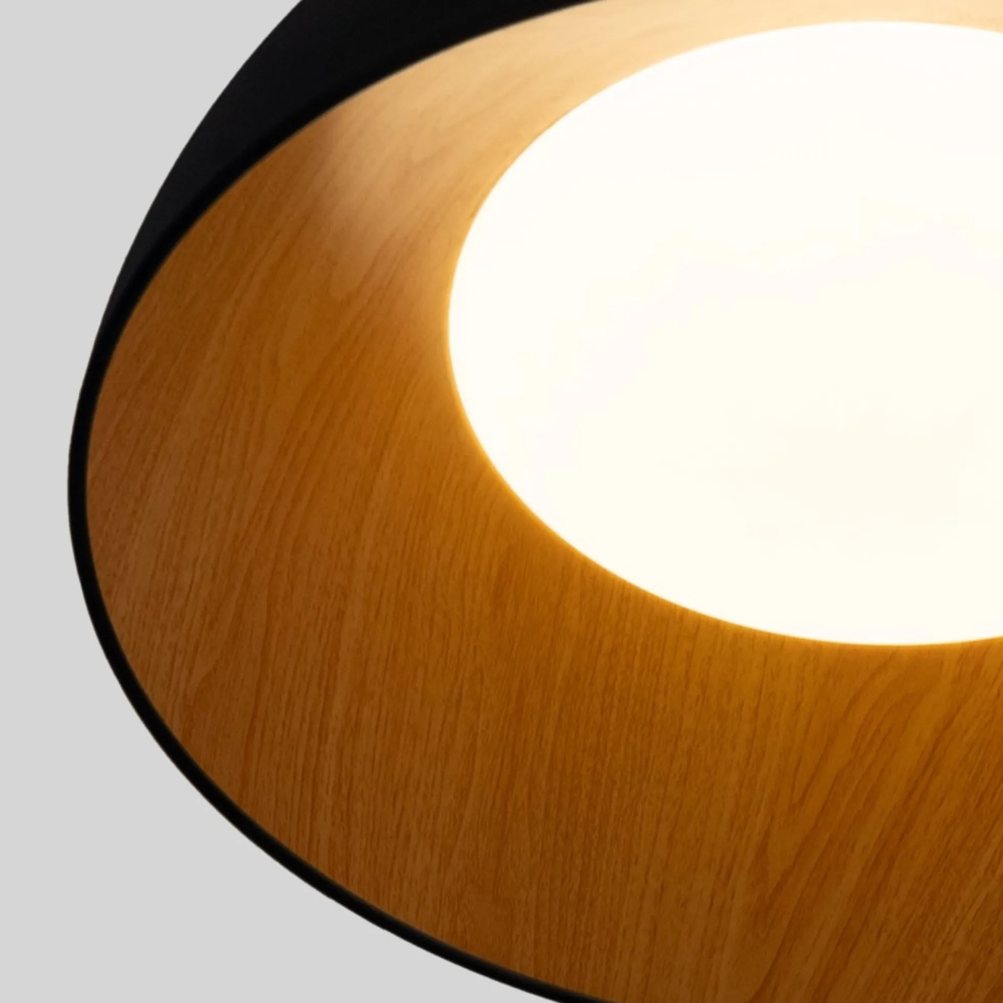 Lámpara de techo LED CCT 12W - Efecto madera - ø35cm