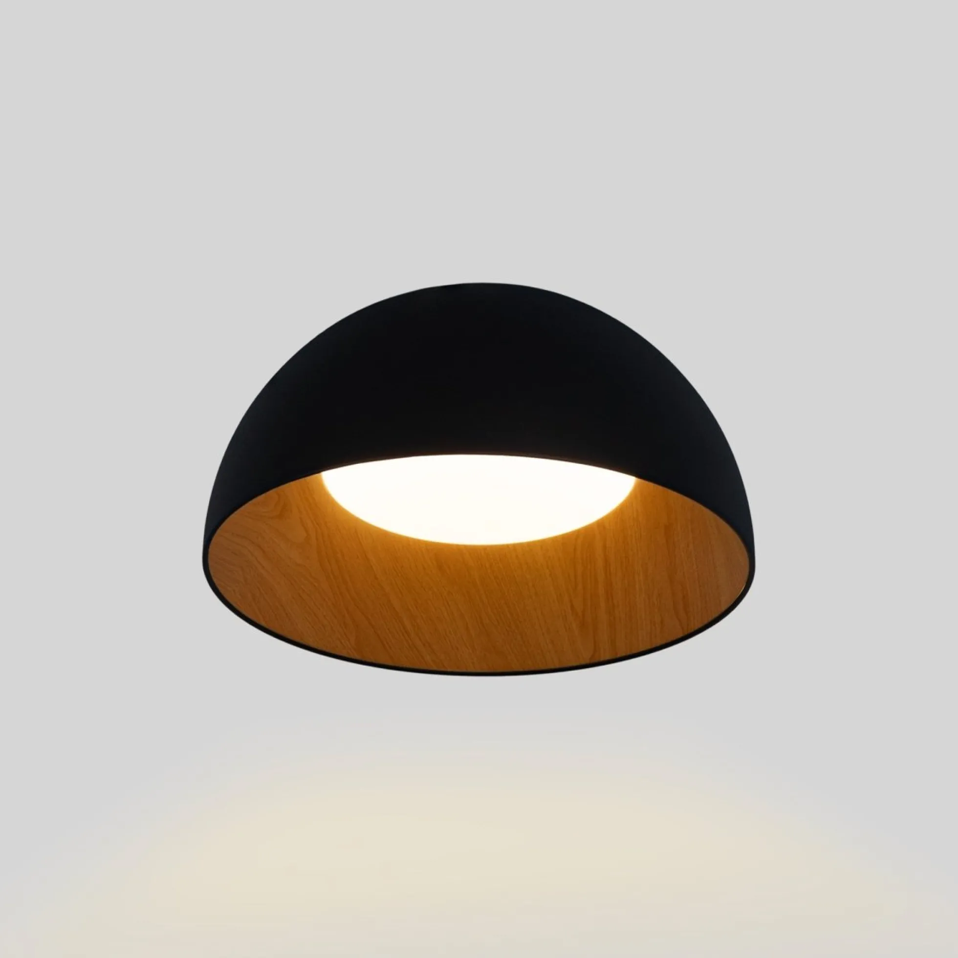Lámpara de techo LED CCT 12W - Efecto madera - ø35cm