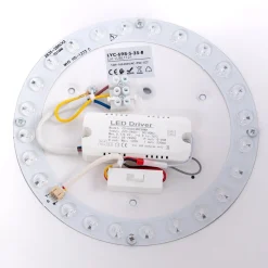 Lámpara de techo LED CCT 12W - Efecto madera - ø35cm