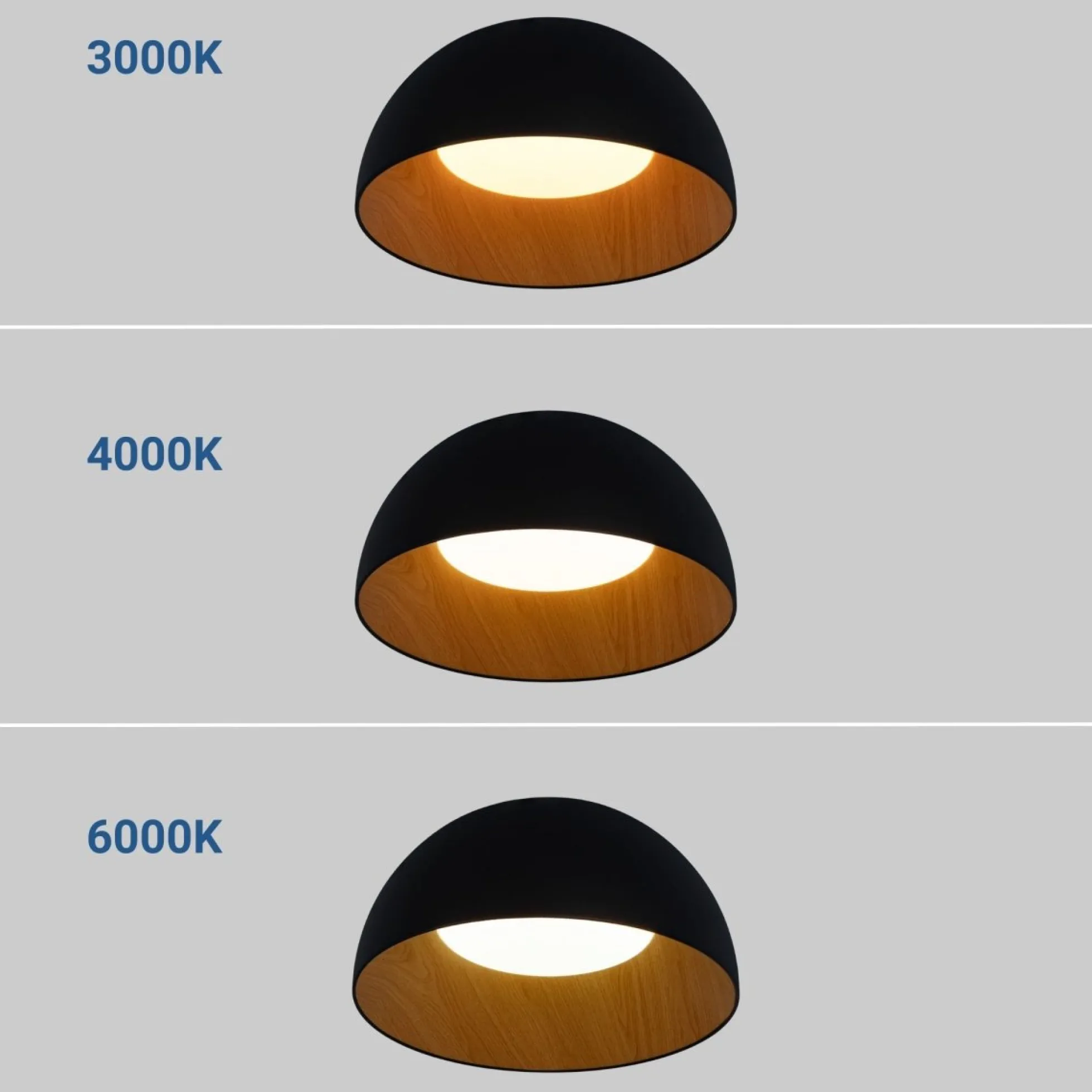 Lámpara de techo LED CCT 12W - Efecto madera - ø35cm