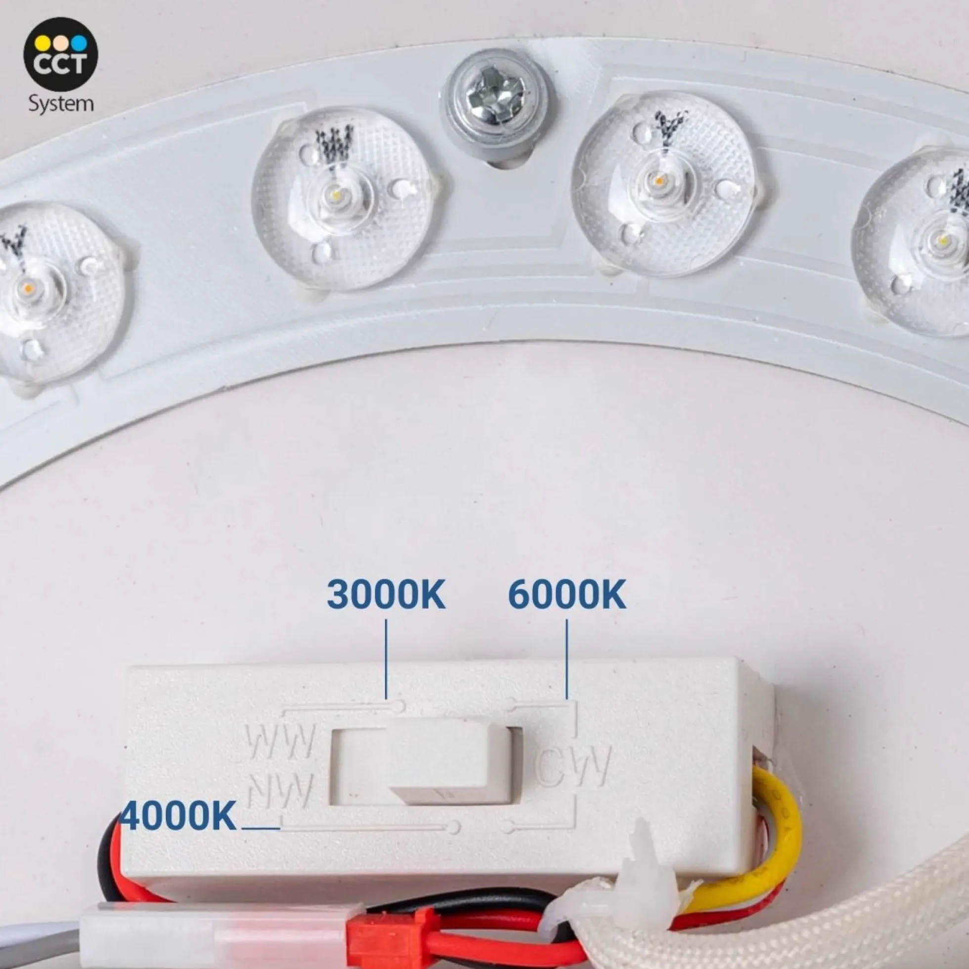 Lámpara de techo LED CCT 12W - Efecto madera - ø35cm
