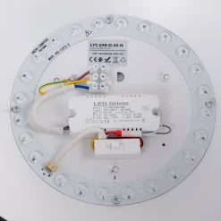 Lámpara de techo LED inclinada CCT 12W - Efecto madera - ø35cm