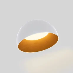 Lámpara de techo LED inclinada CCT 12W - Efecto madera - ø35cm