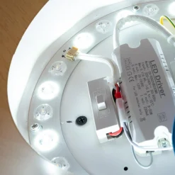 Lámpara de techo LED inclinada CCT 12W - Efecto madera - ø35cm