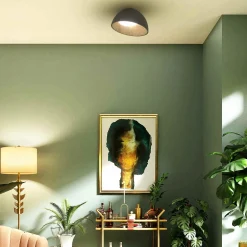 Lámpara de techo LED inclinada CCT 12W - Efecto madera - ø35cm
