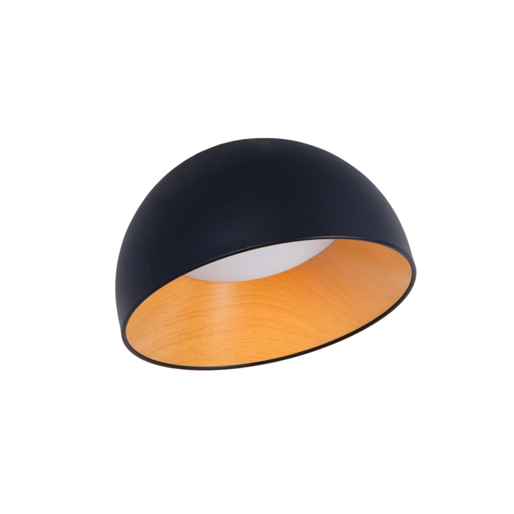 Lámpara de techo LED inclinada CCT 12W - Efecto madera - ø35cm