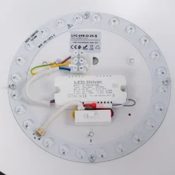 Lámpara de techo LED inclinada CCT 12W - Efecto madera - ø35cm
